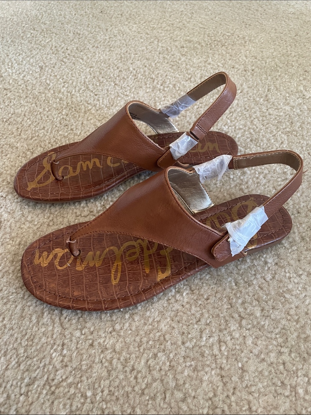 NEW never worn 8M Sam Edelman Cason Saddle  Leather Thong Sandals